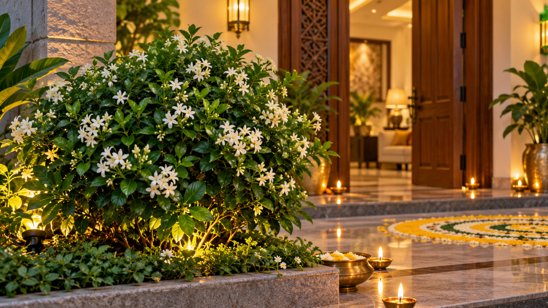A beautiful Madhu Kamini plant in an Indian home 